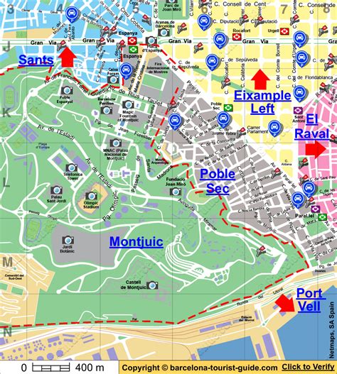 map of montjuic barcelona